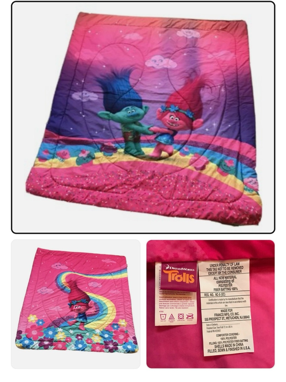 Dreamworks Trolls twin bedding set